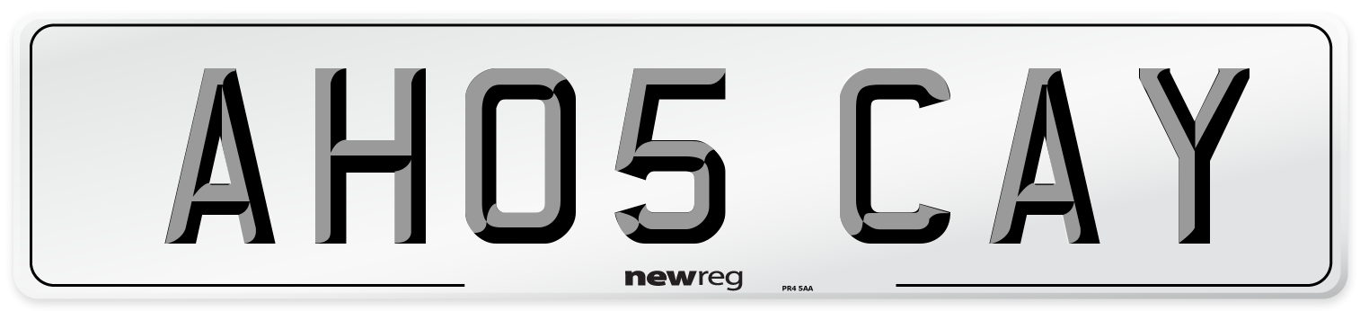 AH05 CAY Number Plate from New Reg